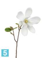Искусственный цветок для декора Магнолия белая ветвь малая TREEZ Collection в Москве