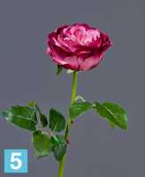 Искусственный цветок для декора Роза Джема темная фуксия TREEZ Collection в Москве