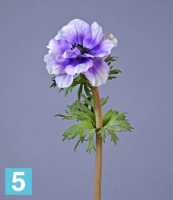 Искусственный цветок для декора Анемон сиреневый д-10 см TREEZ Collection в #REGION_NAME_DECLINE_PP#