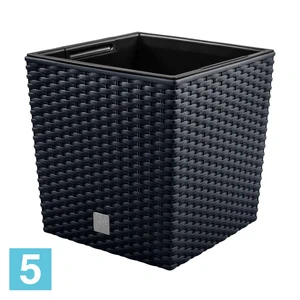Напольное кашпо Prosperplast RATO LOW, антрацит 32-l, 32-w, 33-h