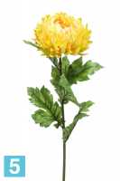 Искусственный цветок для декора Хризантема МОМ спрей 75h желтая
