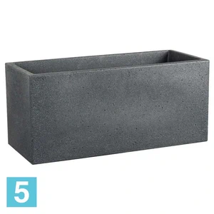 Кашпо Scheurich C-Cube Long, черный камень 60-l, 25-w, 26,5-h