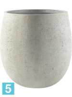 Кашпо Grigio, шар antique, белое-бетон d-30 h-30 см