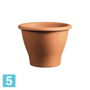 Керамическое кашпо Deroma Campana Liscia, терракот 37-d, 27,7-h