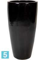 Кашпо Plain partner, черное shiny d-46 h-90 см