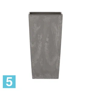Кашпо Prosperplast URBI SQUARE BETON Effect, темно-серое 17-l, 17-w, 33-h