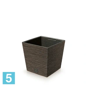 Кашпо Prosperplast FURU Square Low ECO Wood, кофе 29,5-l, 29,5-w, 29-h