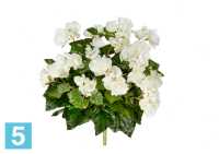 Искусственный цветок для декора Бегония куст большой белый TREEZ Collection в #REGION_NAME_DECLINE_PP#