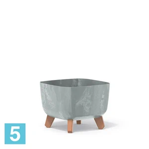 Кашпо Prosperplast GRACIA Square Beton Effect, бетон 24-l, 24-w, 18,7-h