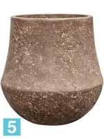 Кашпо Polystone coated plain darcy, каменное d-33 h-33 см