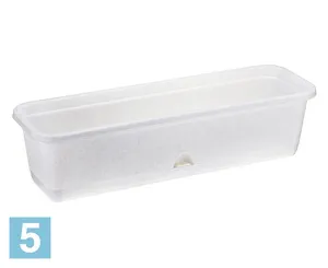 Балконный ящик IDEA с поддоном, мрамор 60-d, 18,5-w, 15-h