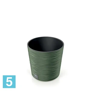 Кашпо Prosperplast FURU Round, зеленое 25-d, 24,7-h