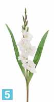 Искусственный цветок для декора Гладиолус белый h83 см в #REGION_NAME_DECLINE_PP#