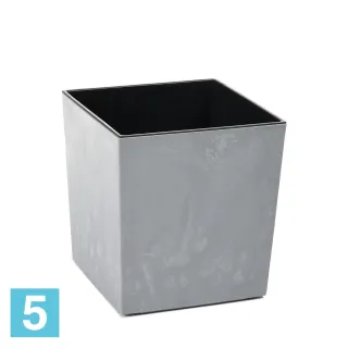 Кашпо с автополивом Lamela Juka Eco Recycled Beton, серый бетон 25-l, 25-w, 26-h