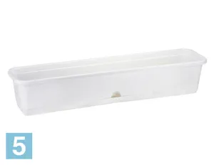 Балконный ящик IDEA с поддоном, мрамор 80-d, 18,5-w, 15-h