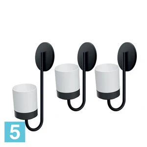 Кашпо настенные Prosperplast Bloomie Hanger, бетон 27-l, 23,-w, 84,5-h