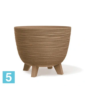 Кашпо Prosperplast FURU ECO Wood, коричневое 23,6-d, 19,5-h