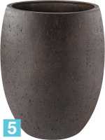 Кашпо Grigio tall, шар, ржавое жезо-бетон d-55 h-68 см в #REGION_NAME_DECLINE_PP#