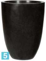 Кашпо Capi lux vase elegance low iii, черное d-46 h-58 см