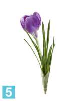 Искусственный цветок для декора Крокус сиреневый 20 см TREEZ Collection