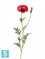 Искусственный цветок для декора Мак восточный алый TREEZ Collection в #REGION_NAME_DECLINE_PP#