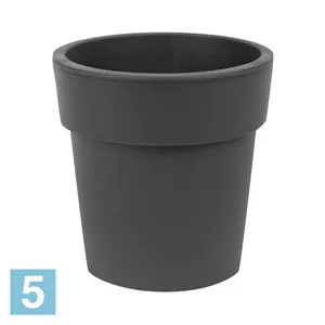 Кашпо IDEA ТУБУС круглое, графитовое 20-d, 20-h