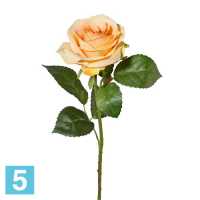 Роза искусственная, h-53 см., персиковая в Москве
