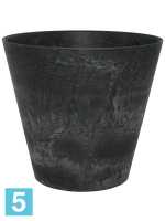 Кашпо Artstone claire pot, черное d-22 h-20 см