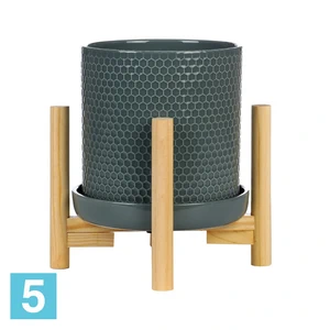 Кашпо IDEALIST Ханни Керамик, дымчато-серое 19-d, 19-h