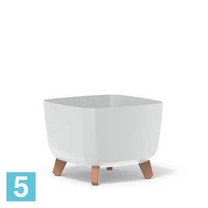 Кашпо Prosperplast GRACIA Square, белое 29-l, 29-w, 22-h