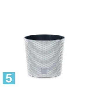 Кашпо Prosperplast RATO ROUND, белое 25-d, 22,4-h