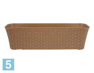 Балконный ящик IDEA РОТАНГ, бежевый 57,5-l, 18-w, 16-h