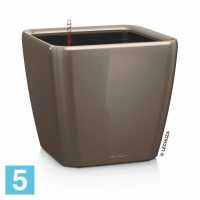Кашпо с автополивом Lechuza Quadro, серо-коричневое 43-l, 43-w, 40-h