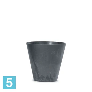 Кашпо Prosperplast TUBUS Beton, антрацит 30-d, 28-h