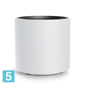 Кашпо Prosperplast HEOS цилиндр, белое 46,8-d, 45-h