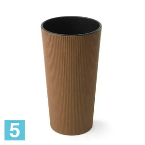 Кашпо Lamela Lilia Eco Jumper, натуральное дерево 30-d, 57-h