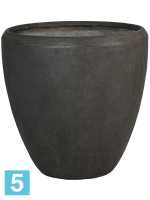Кашпо Polystone plain couple, дымчатое d-80 h-80 см