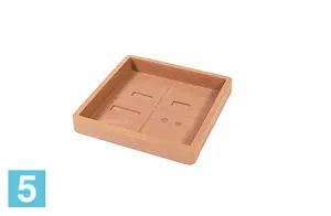 Поддон Plastecnic NATURALIA, бежевый 38,8-l, 38,8-w, 5,6-h