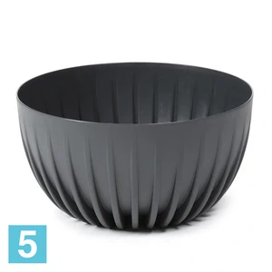 Кашпо Lamela Mira Eco Recycled миска, антрацит 30-d, 15,6-h