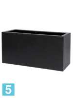 Кашпо Polycube, антрацит, прямоугольное l-90 w-25 h-80 см