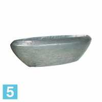 Напольное кашпо Fleur ami Loft Table Top Vase Aluminium 100-l, 30-w, 30-h, серебряное