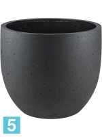 Кашпо Grigio new egg pot, антрацит-бетон d-36 h-31 см