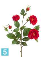 Искусственный цветок для декора Роза Вайлд ветвь красная TREEZ Collection в #REGION_NAME_DECLINE_PP#