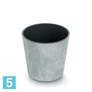 Кашпо Prosperplast URBI Round Beton Effect, бетон 30-d, 29,5-h