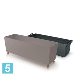 Кашпо Prosperplast URBI CASE N, мокко 77-l, 23,5-w, 30-h