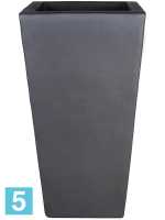 Кашпо Plain kubis, антрацит l-33 w-33 h-60 см