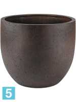 Кашпо Grigio new egg pot, ржавое жезо-бетон d-65 h-54 см в #REGION_NAME_DECLINE_PP#