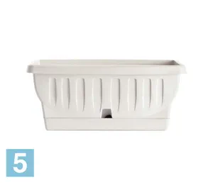 Балконный ящик BAMA Natura, белый 40,5-l, 19-w, 17,5-h