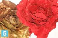 Искусственный цветок для декора Роза красная новогодний в блестках d30 см, h60 см в #REGION_NAME_DECLINE_PP#