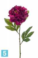 Искусственный цветок для декора Пион распустившийся 14dx77h фиолет (пурпурный) в Москве